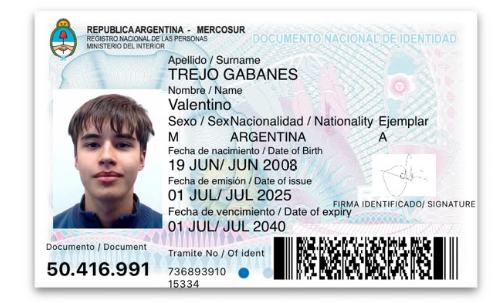DNI frente